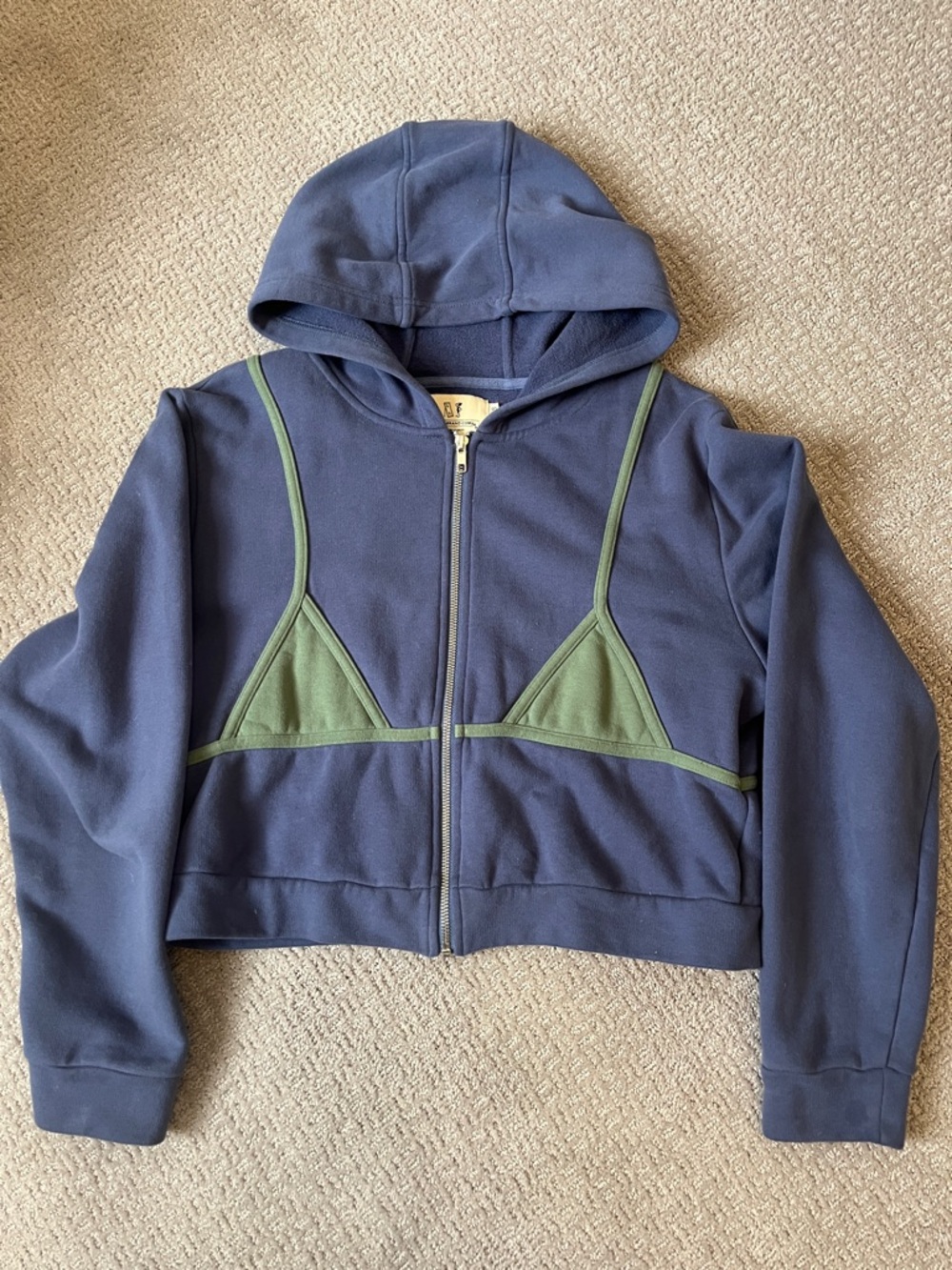 Fashion Brand Company Bikini Zip Up Cropped Hoodie